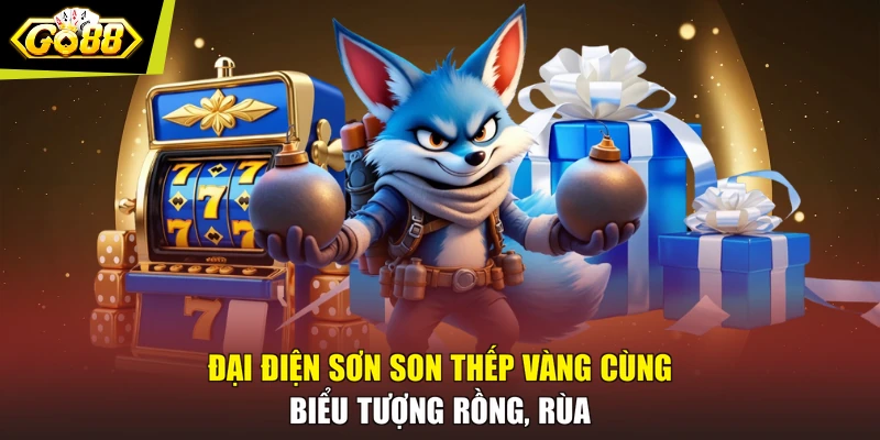 Đại điện sơn son thếp vàng cùng biểu tượng rồng, rùa